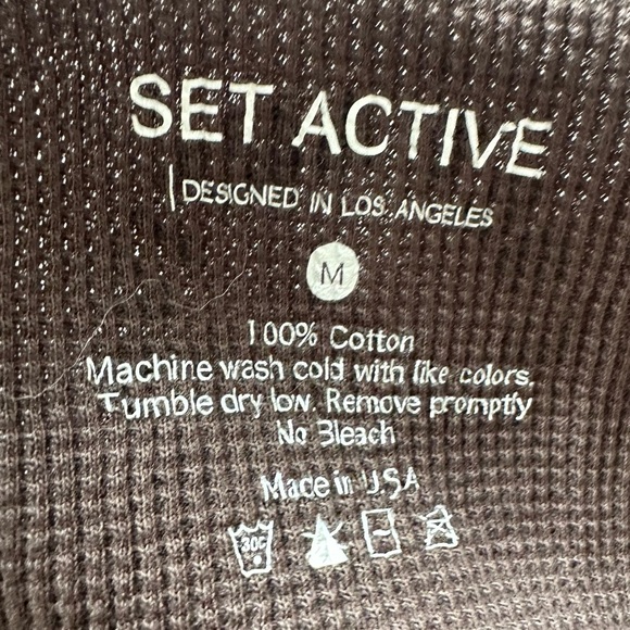 SET Active Brown Ribbed Tank Top - Picture 3 of 4